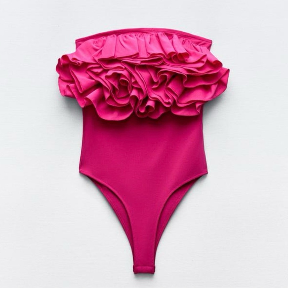 ZARA Voluminous Ruffles Bodysuit - Picture 3 of 7
